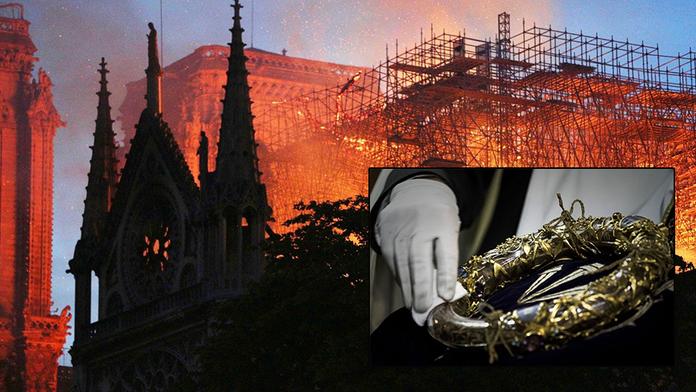 Hrdina Notre-Dame, kaplan hasičů vynesl z plamenů trnovou korunu