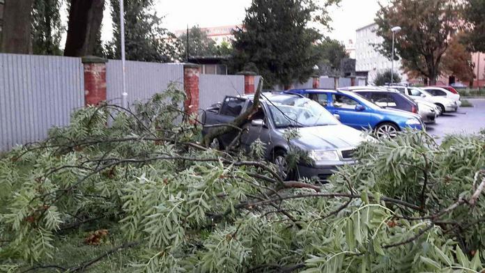 Silné bouřky udeřily na Moravě! Spadlé stromy zastavily vlaky