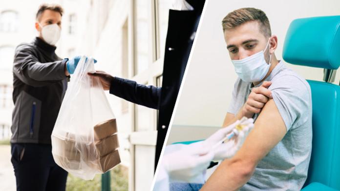 Dovážkové služby dají slevu na jídlo, když se zákazník nechá naočkovat
