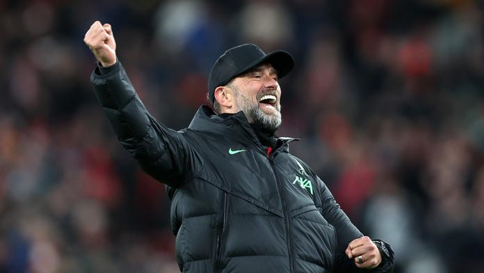 Slavící trenér Jürgen Klopp