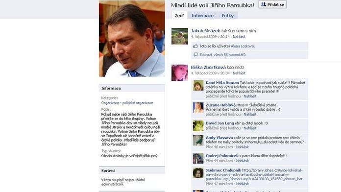 Místo výhry iPhonů fanouškem Paroubka na Facebooku