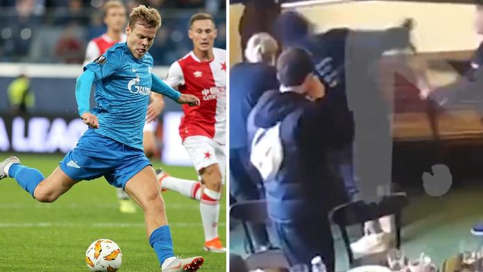 Židlí do hlavy! VIDEO ukazuje, jak ruští fotbalisté napadli úředníka
