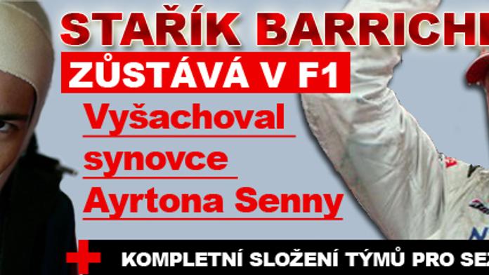 Stařík Barrichello zůstává v F1. V souboji o místo v bývalé Hondě porazil synovce Ayrtona Senny