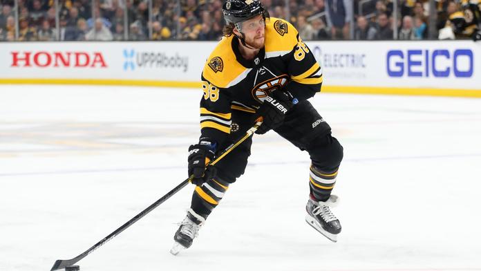 Pastrňák hattrickem pokořil Montreal. Canucks vyřadili čísla bratří Sedinů