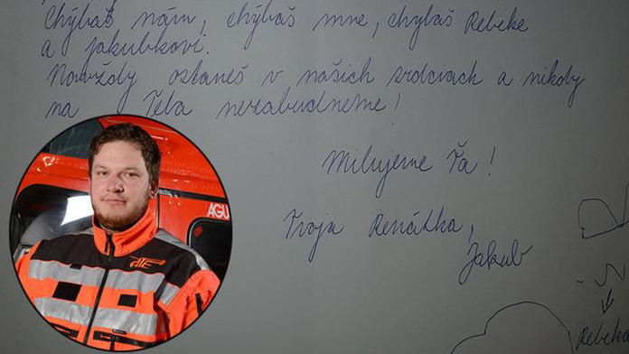 Manželčin dojemný list záchranáři: "Odešel jsi do nebe..."