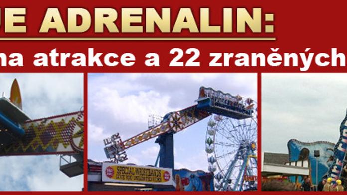 Porucha atrakce zranila 22 lidí