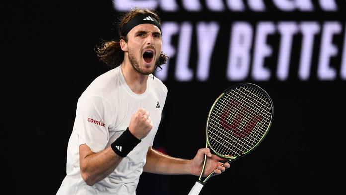 Slavící tenista Stefanos Tsitsipas