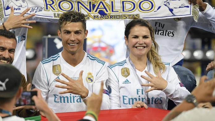 Cristiano Ronaldo se svou sestrou Kátiou