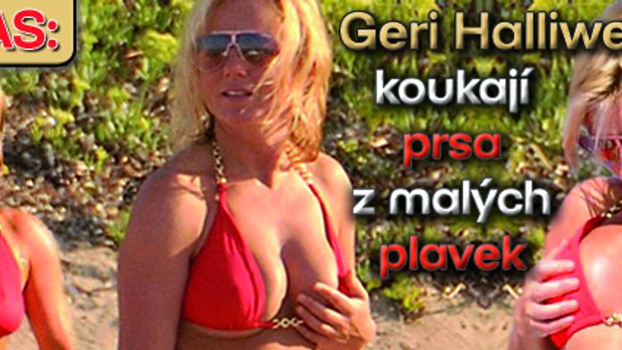 TRAPAS: Geri Halliwellové koukají prsa z malých plavek