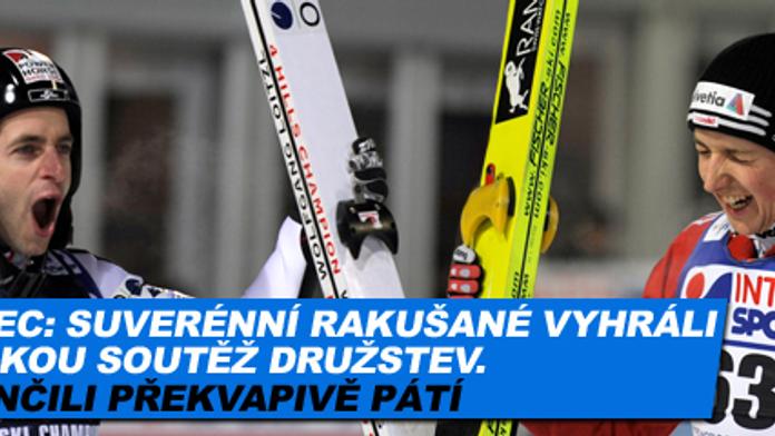 Rakušané vyhráli na MS skokanskou soutěž družstev, Češi skončili překvapivě pátí