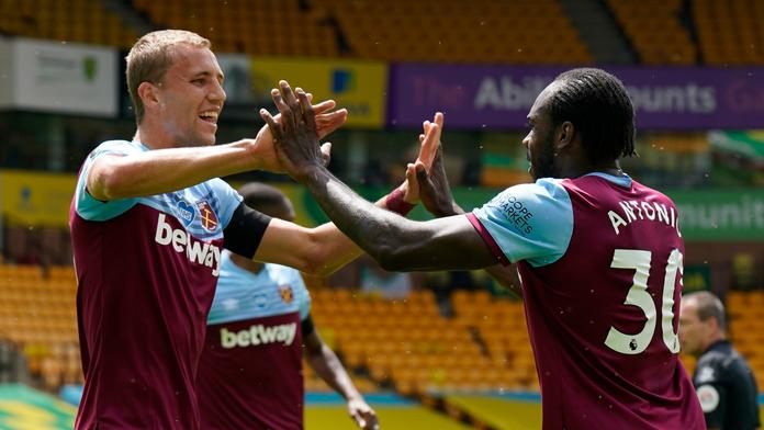 Součkův West Ham přejel poslední Norwich. Antonio nasázel čtyři branky