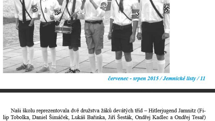 Školní tým Hitlerjugend ze ZŠ Jemnice vyšetřuje inspekce