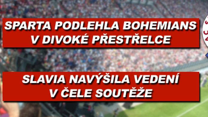 Sparta se ztrapnila. S Bohemkou prohrála 3:4