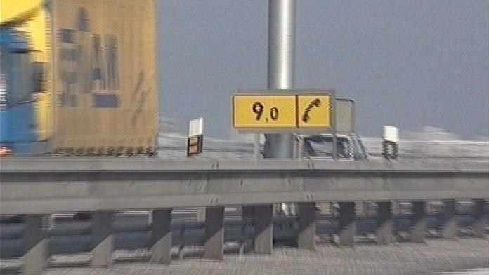 Zkrácená dálnice D1, ve značení chybí pět kilometrů