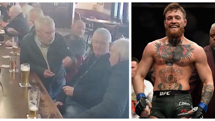 Co řekl napadený muž McGregorovi, než od něj inkasoval bombu?