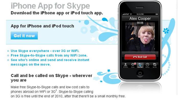 Skype pro iPhony jde na dračku