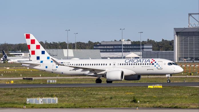 Airbus A220-300 společnosti Croatia Airlines