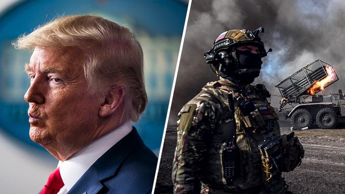 Donald Trump a ruský voják