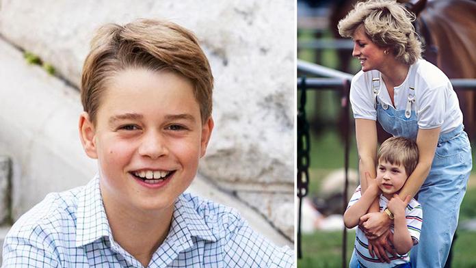 Princ George, princezna Diana a princ William