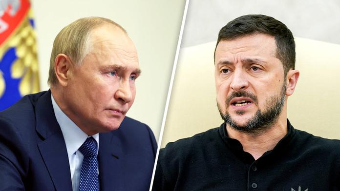 Vladimir Putin a Volodymyr Zelenskyj