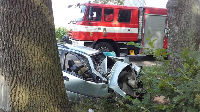 Na Klatovsku zemřela mladá žena, nepřežila náraz auta do stromu