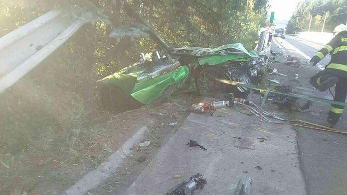 Slovenský podnikatel zemřel při nehodě. Z jeho lamborghini zbyly jen trosky