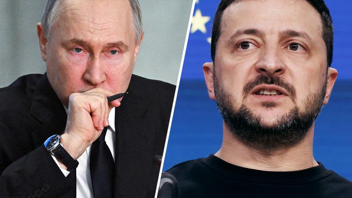Vladimir Putin a Volodymyr Zelenskyj