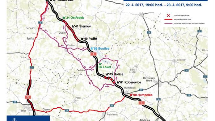 Kudy objet zavřenou dálnici D1? Počítejte s hodinovým zpožděním