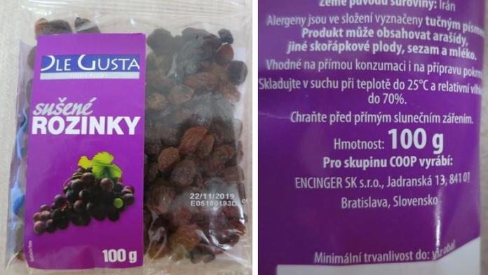 Inspekce odhalila toxické rozinky! Mohou škodit ledvinám a střevům