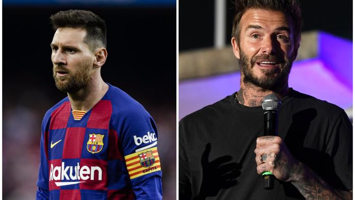 Lionel Messi a David Beckham