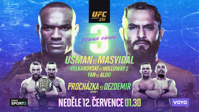 Výsledky UFC 251: Masvidalova jízda skončila. Zato Procházka může slavit