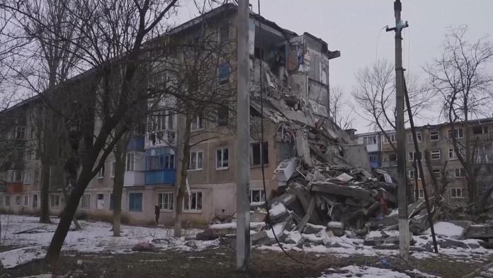 Zničené ukrajinské město Dnipro