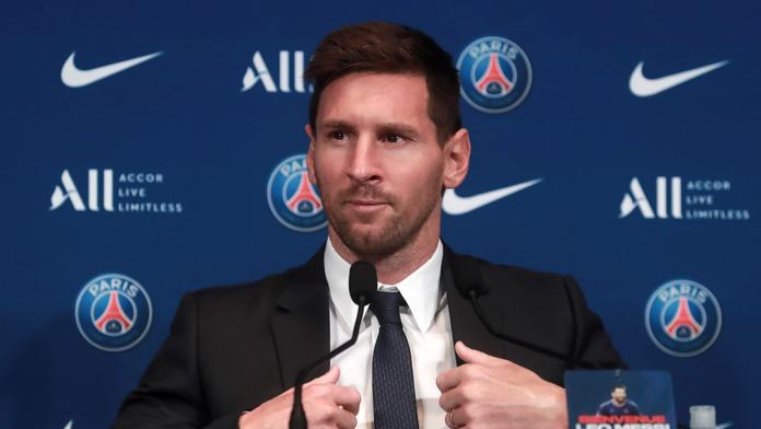 Lionel Messi na tiskové konferenci