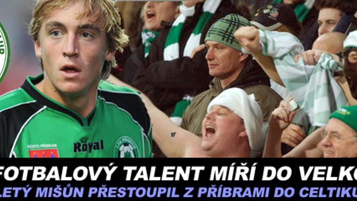 Český fotbalový talent Mišůn přestoupil do slavného Celtiku