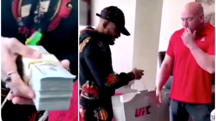 Takhle se vyplácí UFC šampion! Obdržel tašku plnou peněz