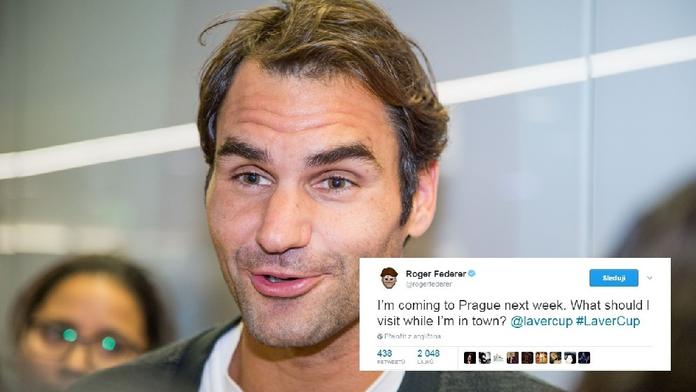 Jedu do Prahy, napsal Federer! Hned dostal tipy na klobásu a trdlo