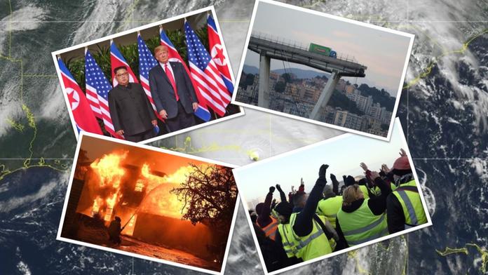 Protesty, útoky, krize, zřícený most: Takový byl rok 2018 ve světě