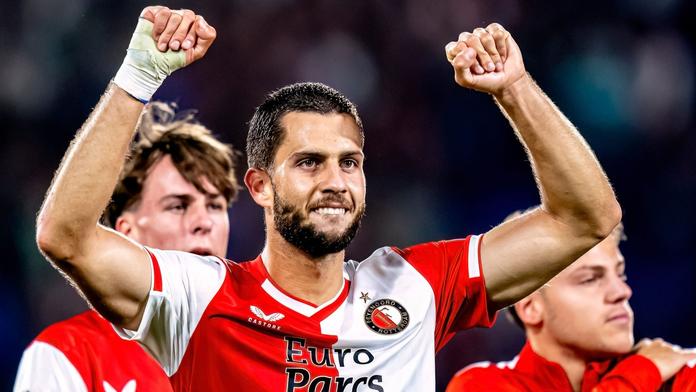 slovenský fotbalista Dávid Hancko v dresu Feyenoordu Rotterdam