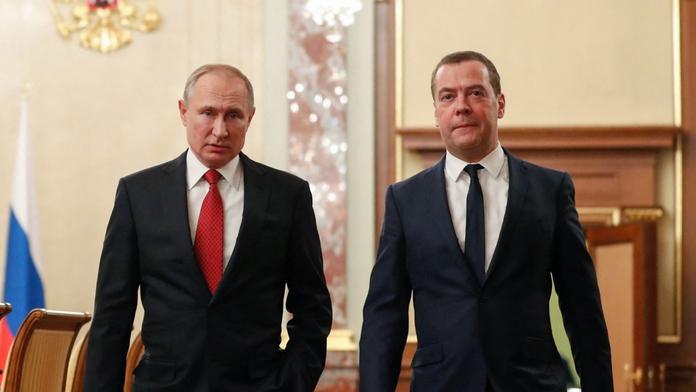 Vladimir Putin a Dmitrij Medveděv