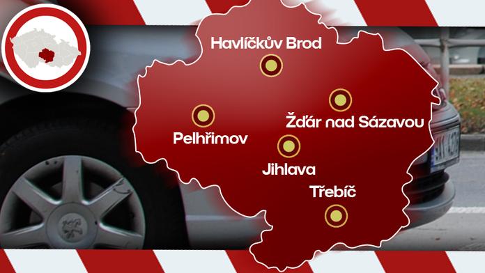 DOPRAVA - SEZNAM UZAVÍREK: Vysočina