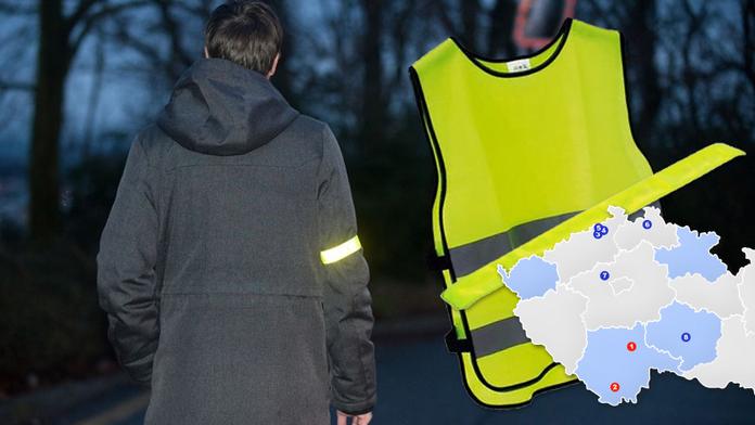 Reflexní prvky ZDARMA: Kde je policisté rozdávají? PŘEHLED