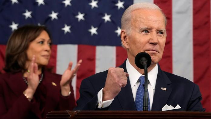 Joe Biden při poselství o stavu unie
