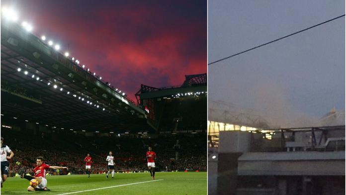 Strach v Manchesteru: Z Old Trafford stoupal dým!&nbsp;