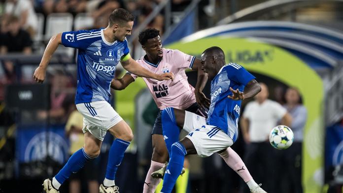 Fotbalisté Sigmy Olomouc v zápase proti Malmö