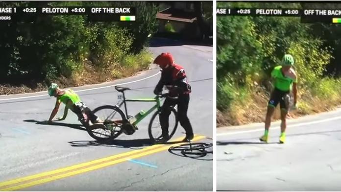 Hrozivé video: Cyklista vrávoral s otřesem mozku, pak nasedl a odjel!