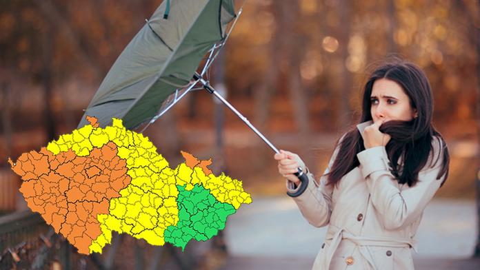 Na Česko se řítí silná vichřice, ČHMÚ zpřísnil výstrahu. MAPA