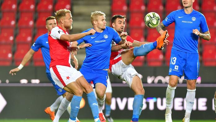 Slavia v prázdném Edenu porazila Liberec. Baník vstřelil sporný gól