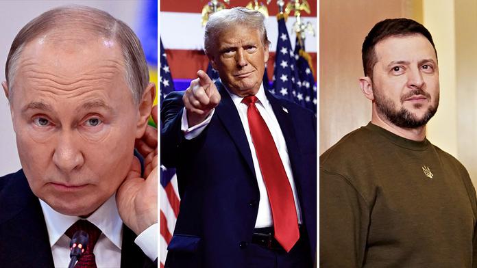 Vladimir Putin, Donald Trump a Volodymyr Zelenskyj