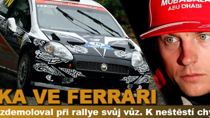 VIDEO: Räikkönen zdemoloval auto při rallye