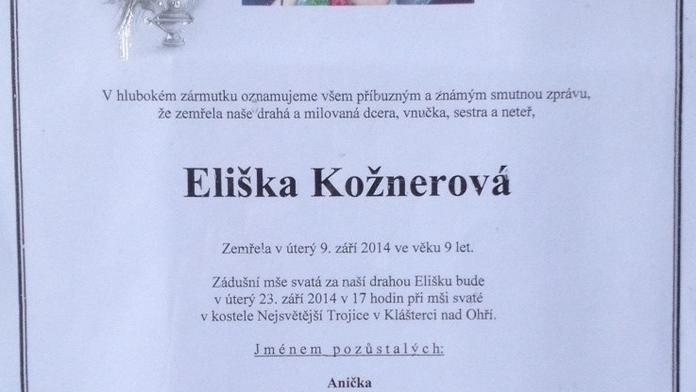 Tajemství Eliščina parte: Proč není jako ostatní smuteční oznámení?
